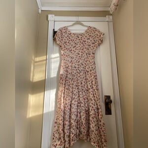 Vintage Floral Short Sleeve Dress